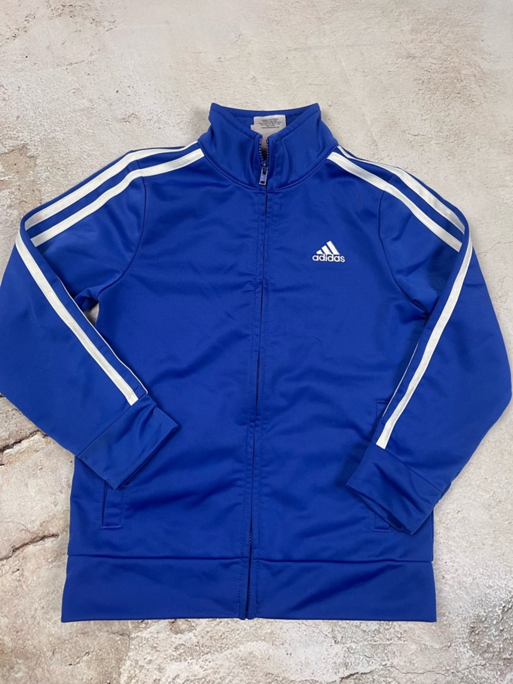 adidas Royal Blue Zip Track Jacket with White Logo